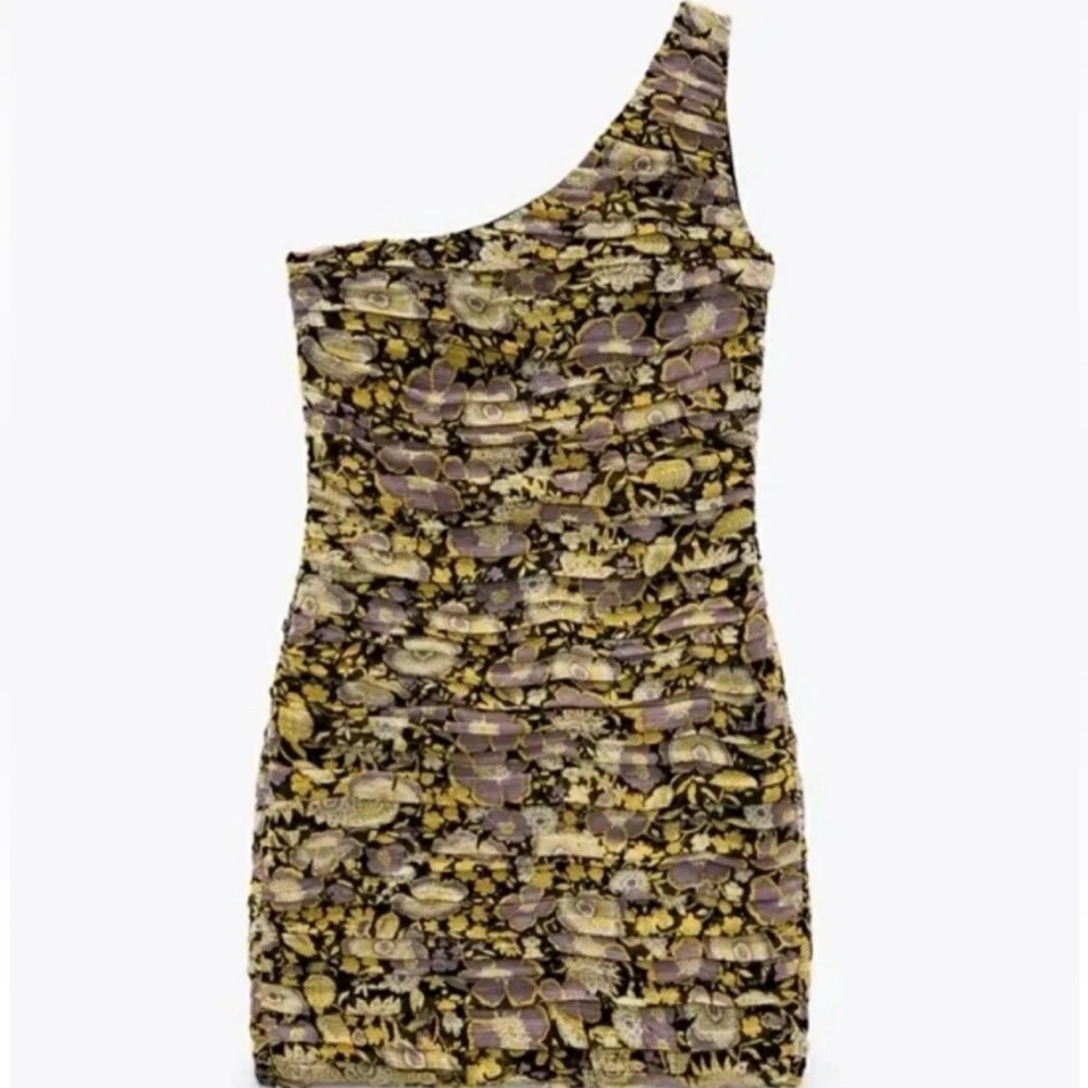 Floral One-Shoulder Dress - Picture 2 of 7